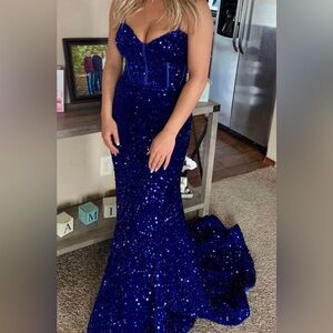 Blue prom dress